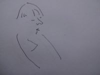 Zeichnung: Schlafender Schüler