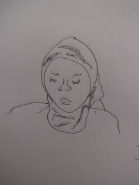 Zeichnung: Fremde Sprache